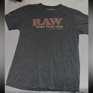 Raw Rolling Papers Dark Gray T-Shirt Size Medium